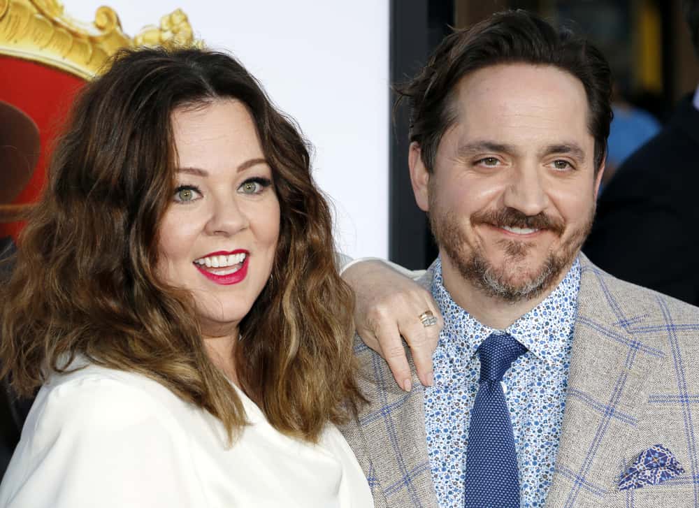 Melissa McCarthy and Ben Falcone at the Los Angeles premiere of 'The Boss'