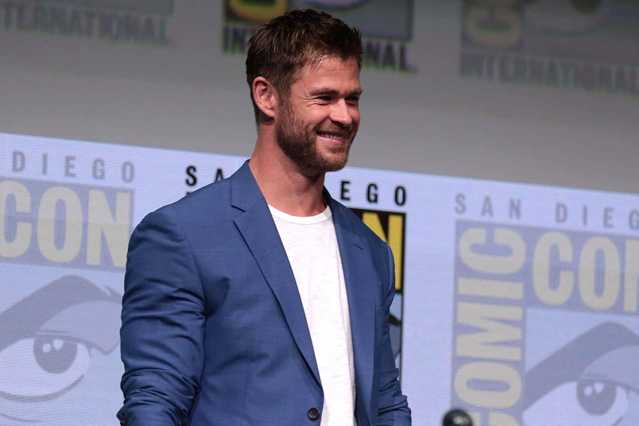 Chris Hemsworth speaking at the 2017 San Diego Comic Con International
