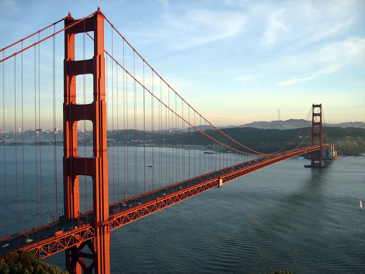 The Golden Gate Bridge in San Francisco, California.