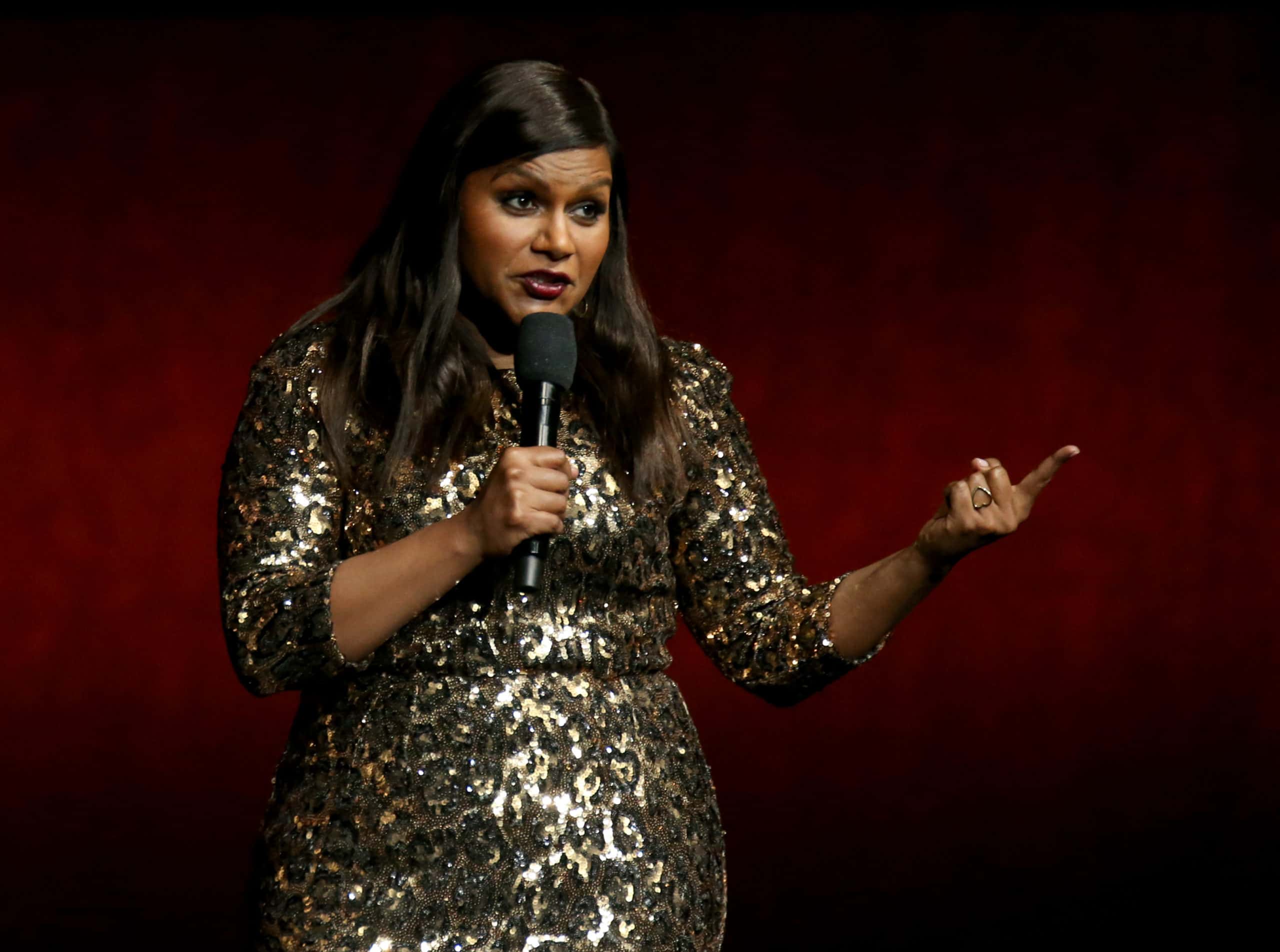 Actress/producer Mindy Kaling speaks at Amazon Studios exclusive screening of "Late Night"