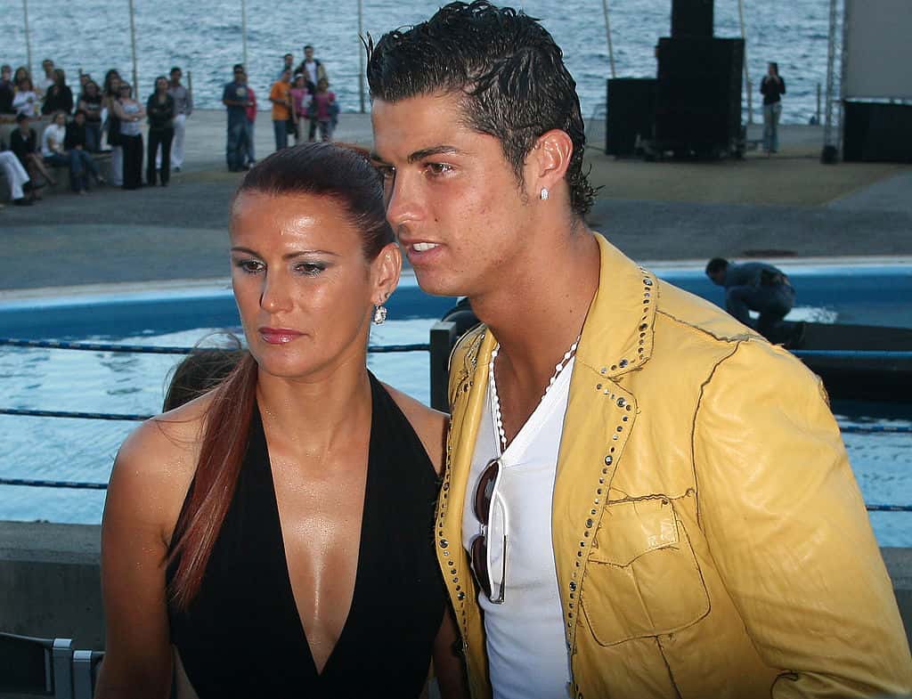Cristiano Ronaldo with his sister Ema. during CR7 Fashion Show