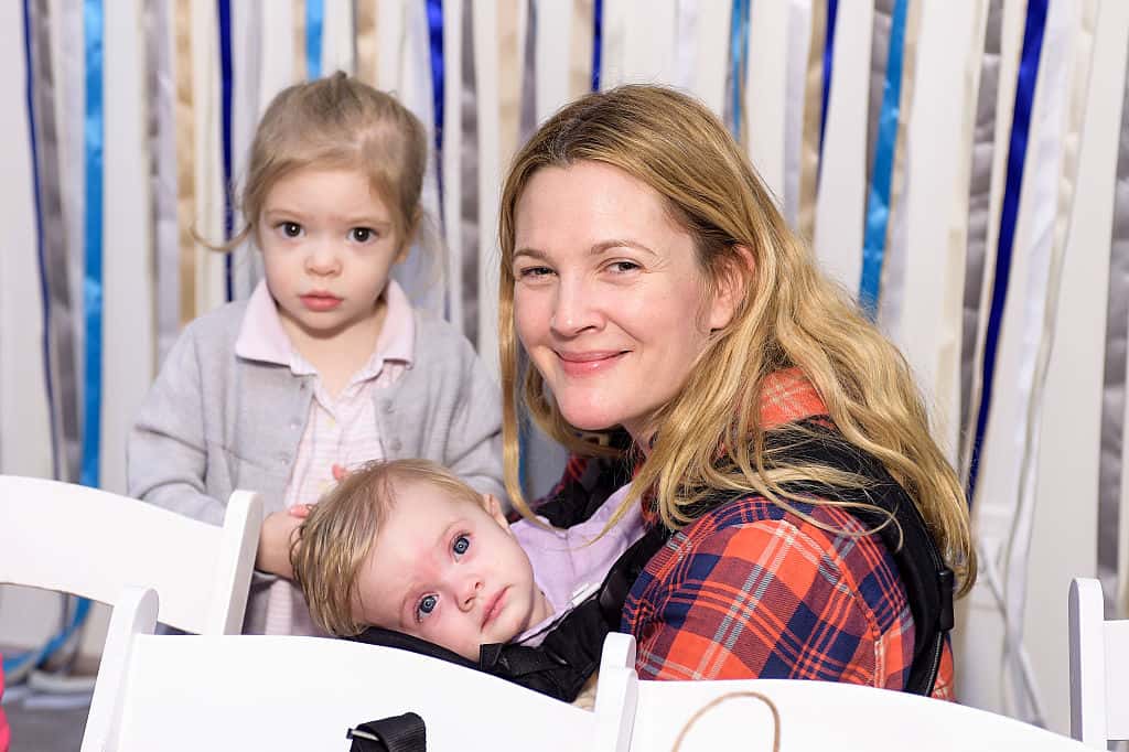 Drew Barrymore, Olive Barrymore Kopelman and Frankie Barrymore Kopelman