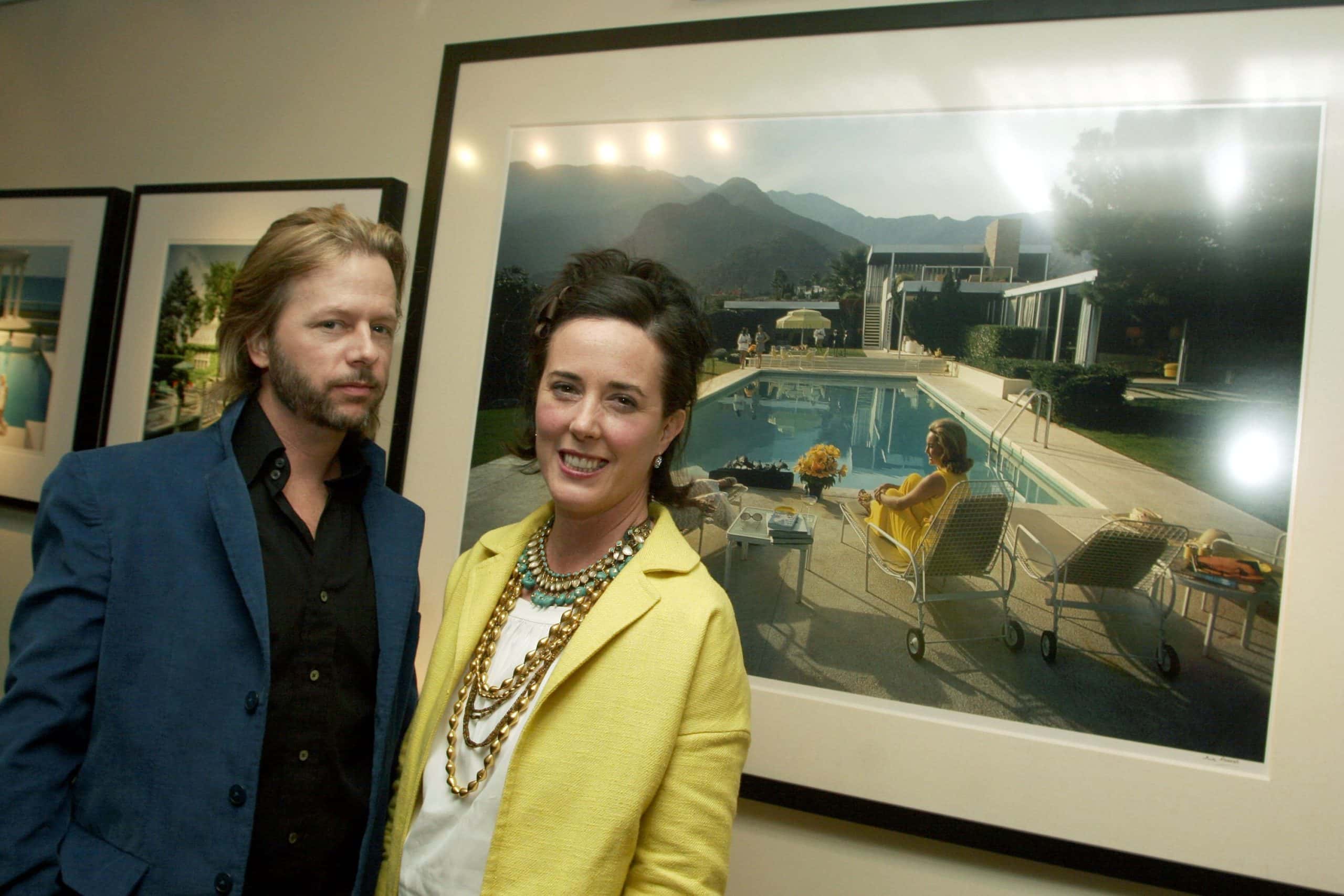 Comedian David Spade and his sister Kate Spade