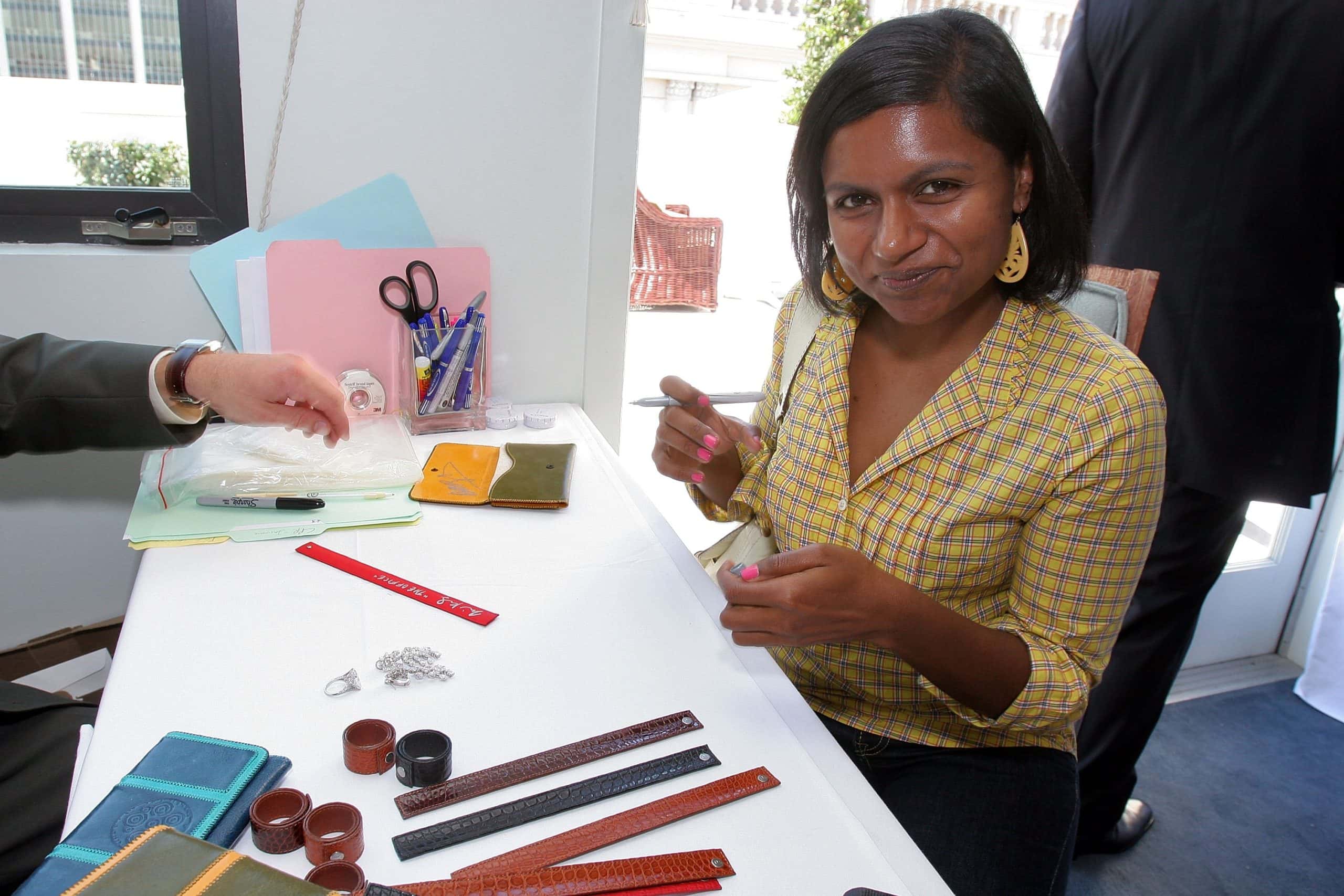 Actress Mindy Kaling poses during the gift lounge in Los Angeles, California