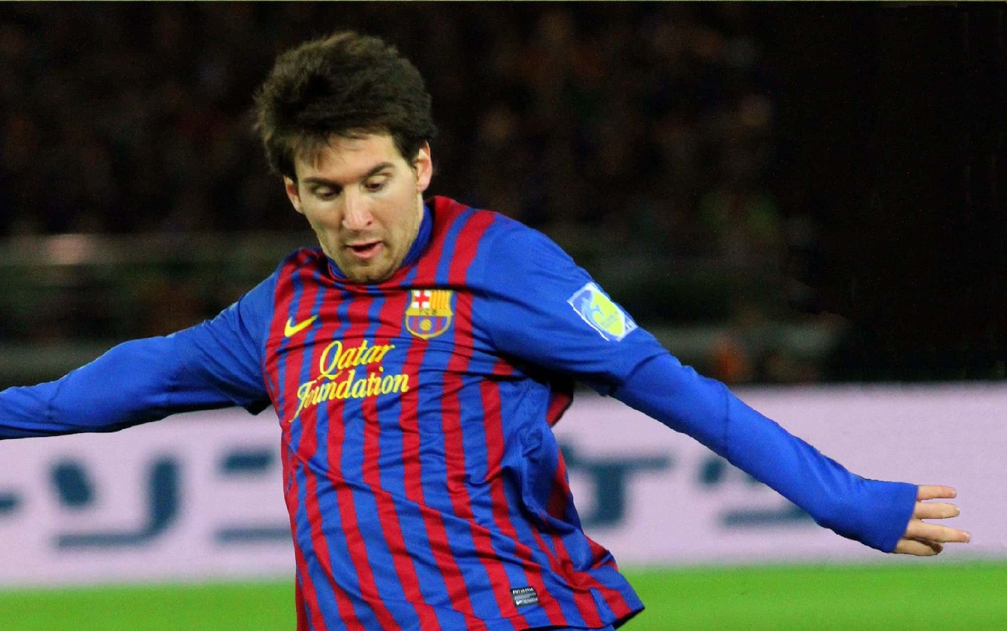 Portrait Photo of Lionel Messi, player of FC Barcelona team