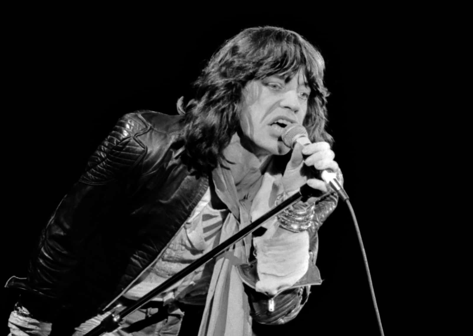 Mick Jagger performing 