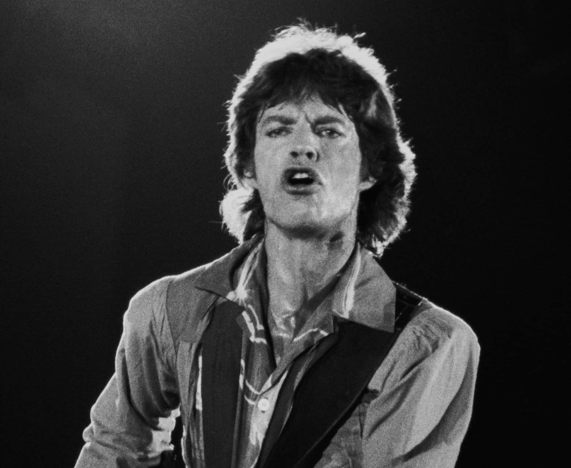 Mick Jagger performing