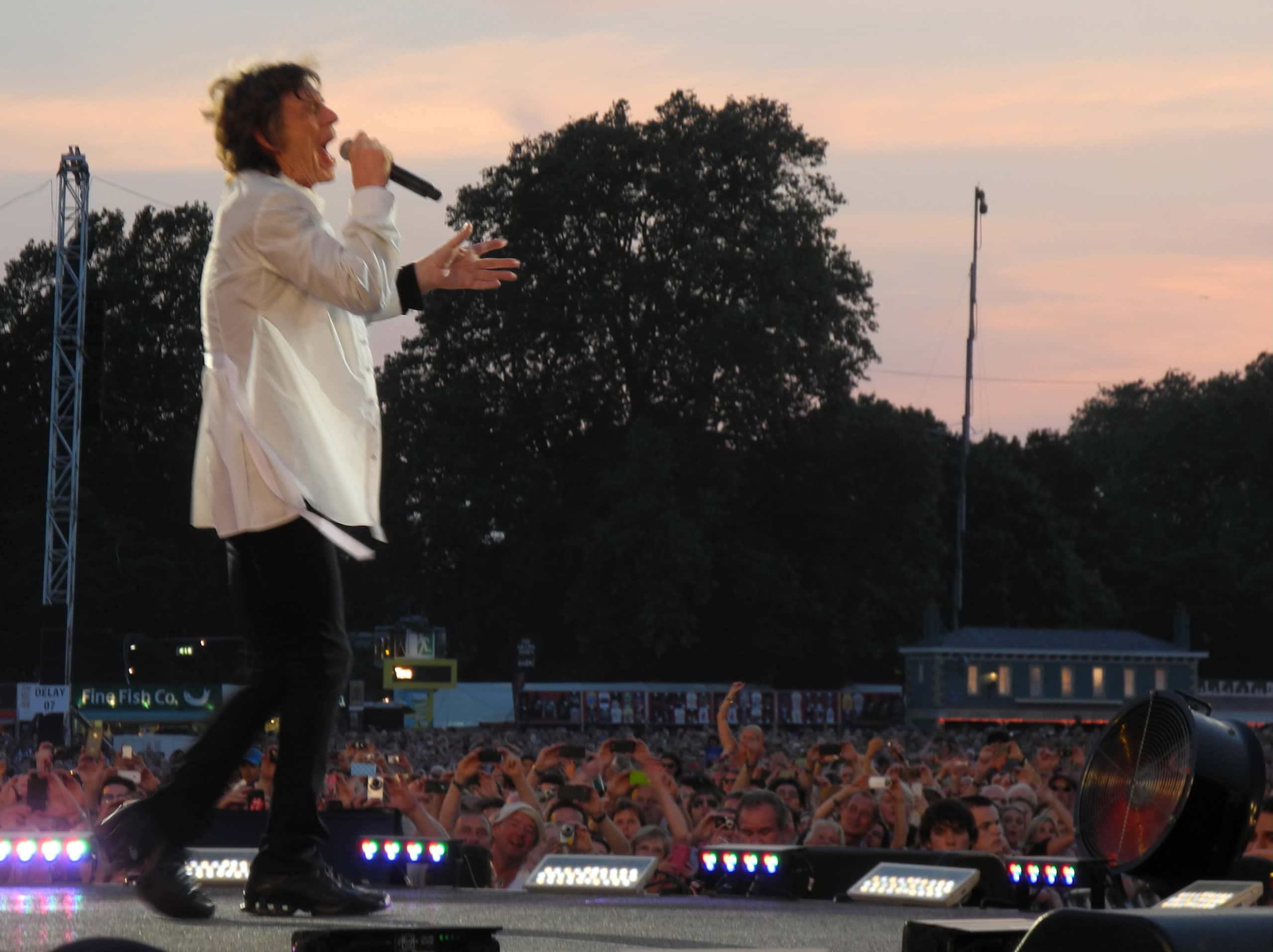 Mick Jagger performing