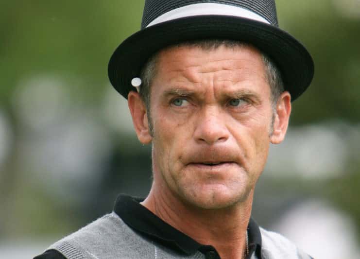 Swedish golfer Jesper Parnevik wearing a hat