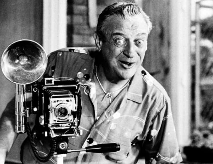 Grayscale Portrait Photo of Rodney Dangerfield from the 1983 film "Easy Money."