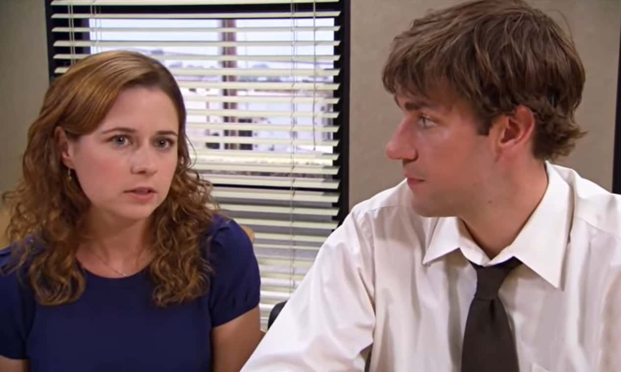 A visually captivating still taken from a pivotal moment in the television sitcom The Office (2005-2013)