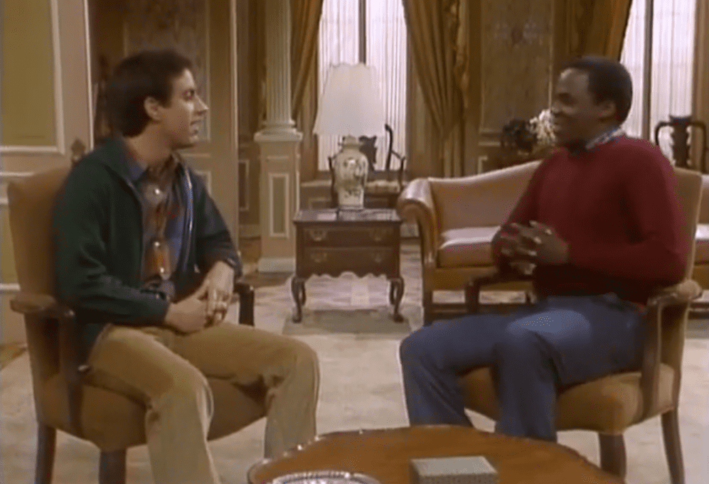 A visually captivating still taken from a pivotal moment in the television sitcom Benson (1979-1986)