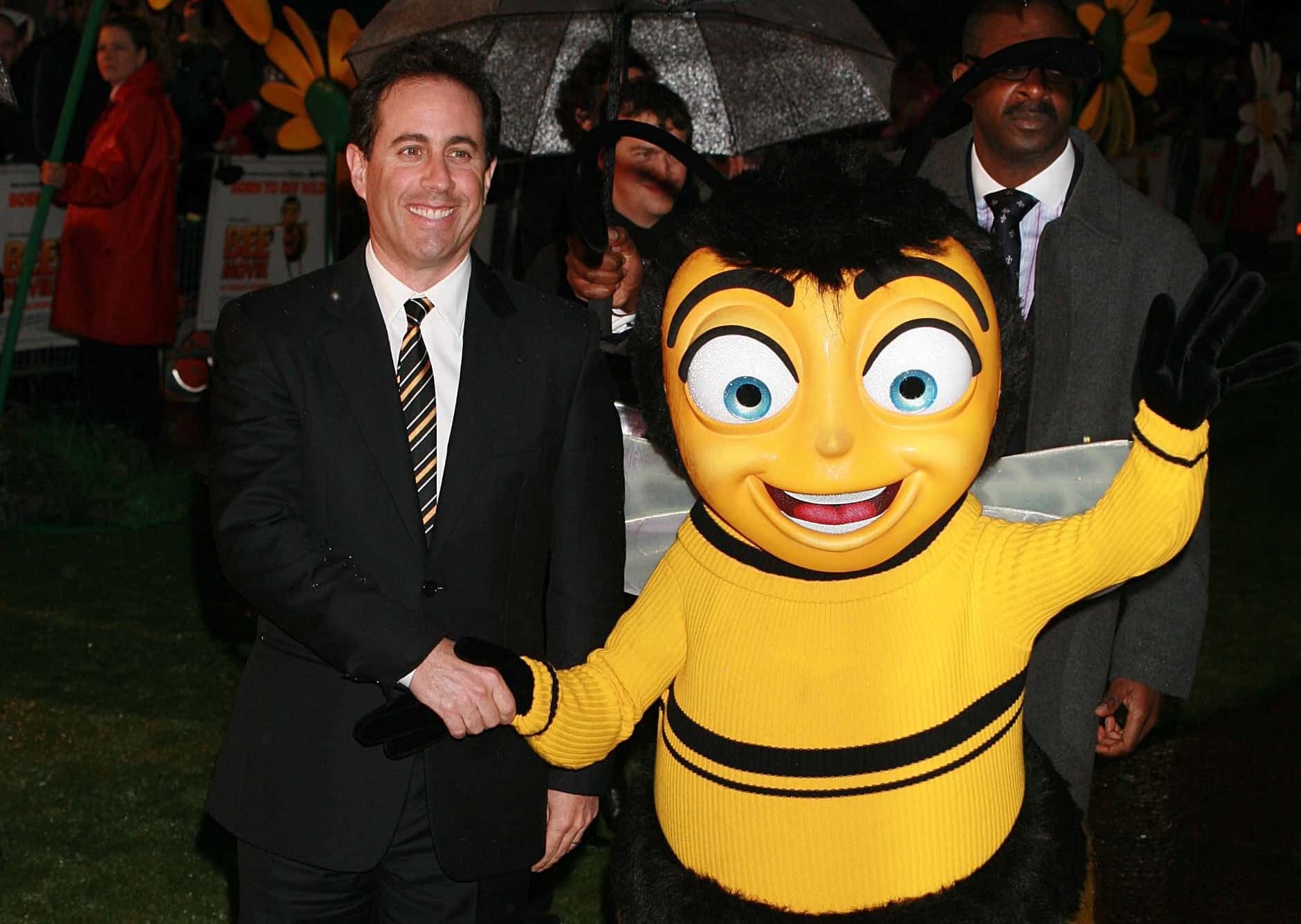 Comedian Jerry Seinfeld at the Arrivals for the UK premiere of Bee Movie