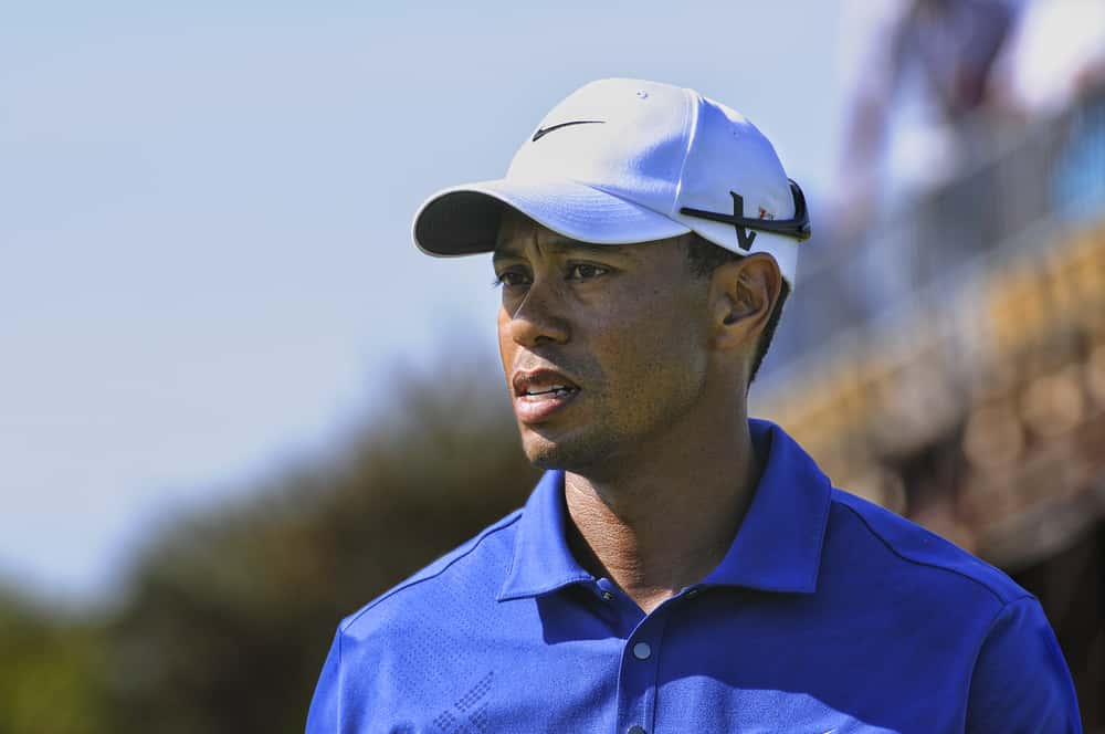 American Tiger Woods in the third round in the Australian Open