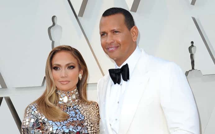 Jennifer Lopez and Alex Rodriguez at the 91st Annual Academy Awards