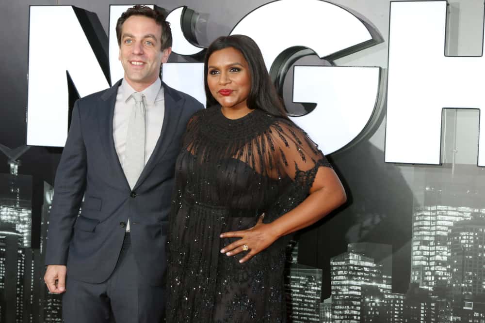 BJ Novak and Mindy Kaling at the "Late Night" Premiere