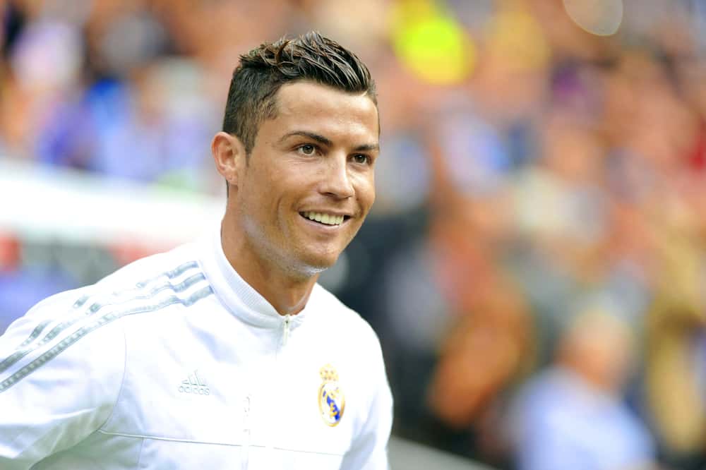 Portrait of Portuguese CRISTIANO RONALDO of REAL MADRID smiling
