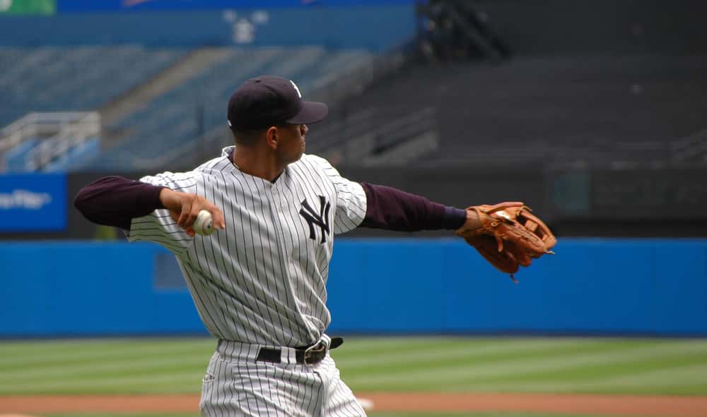 Alex Rodriguez during warm ups