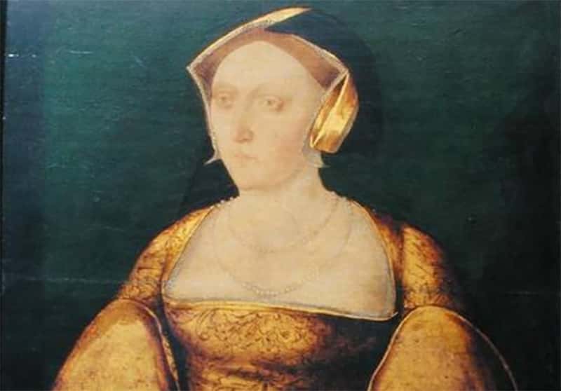 Queen Jane Seymour in brown dress portrait