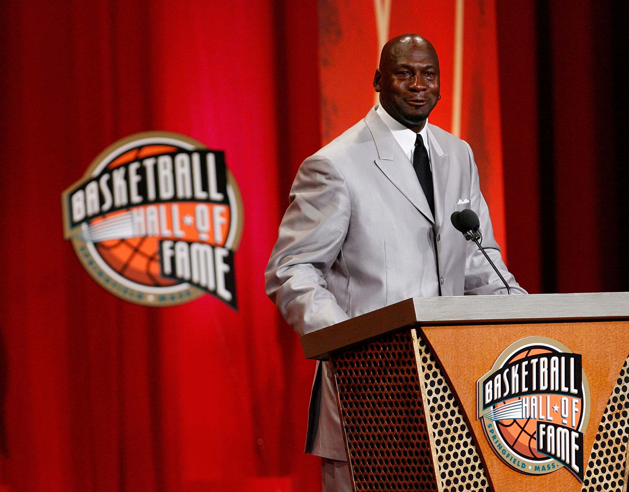 Michael Jordan is inducted into the Naismith Memorial Basketball Hall of Fame