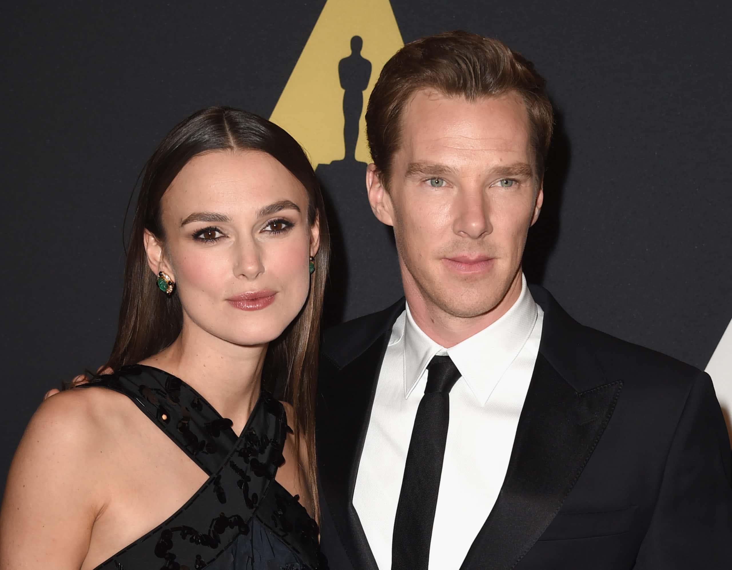 Benedict Cumberbatch and Keira Knightley at an event 