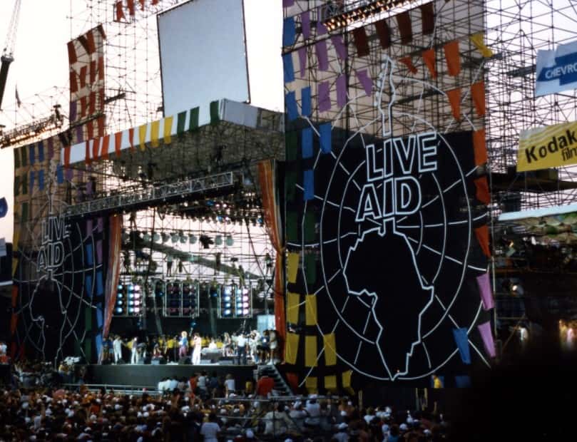 Photo of Live Aid at JFK Stadium, Philadelphia, 1985