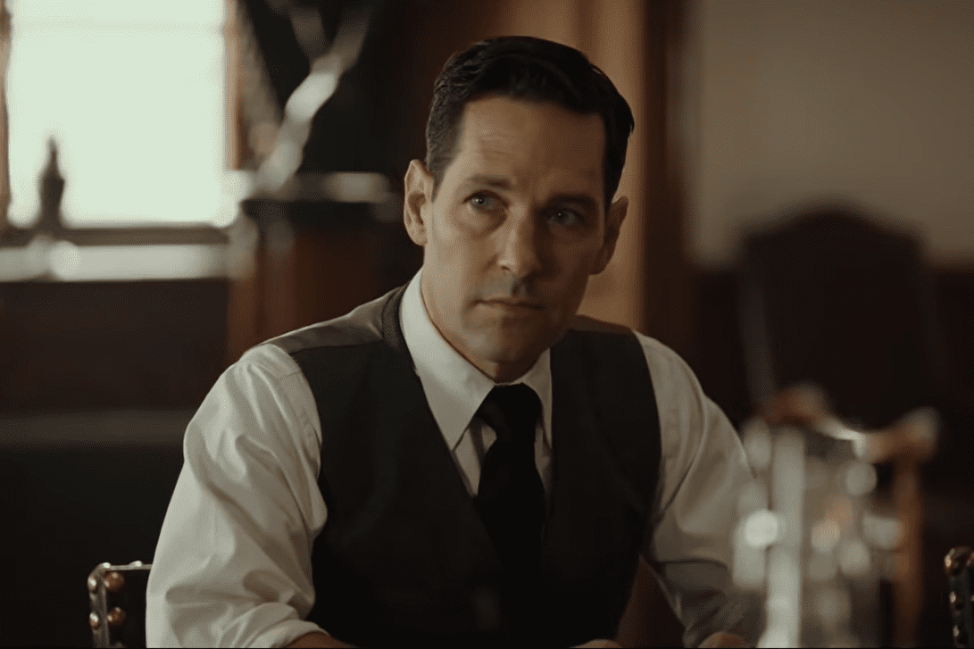 A visually captivating still taken from a pivotal moment in the film The Catcher Was a Spy (2018)