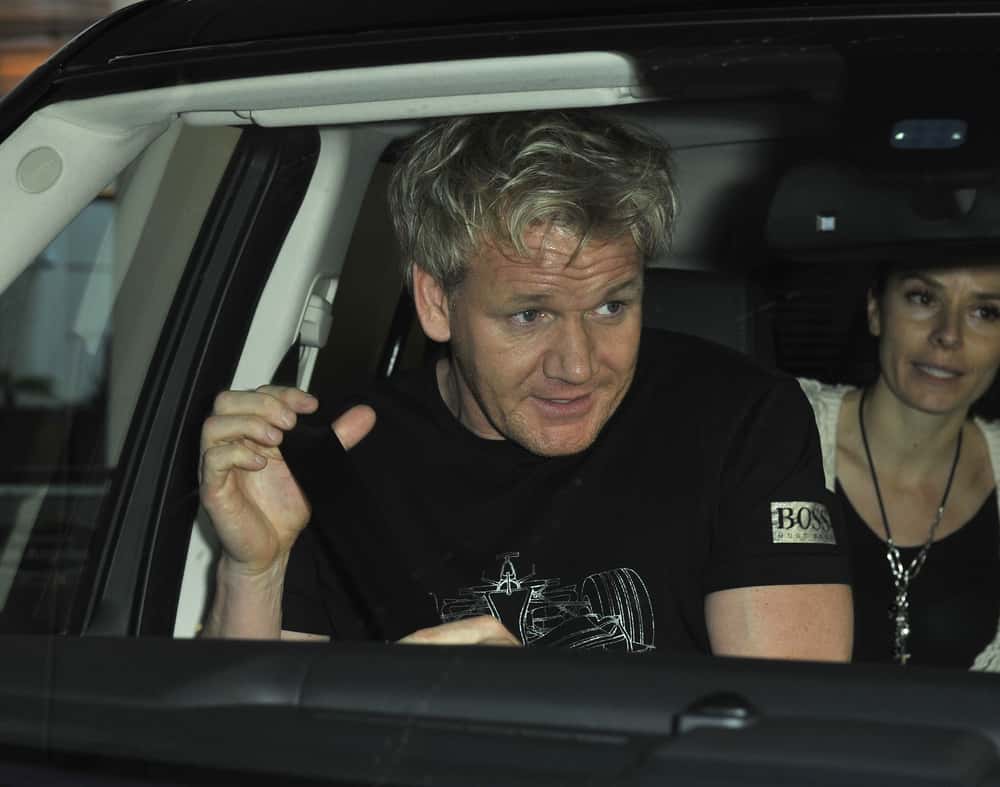 Gordon Ramsey in a black t-shirt