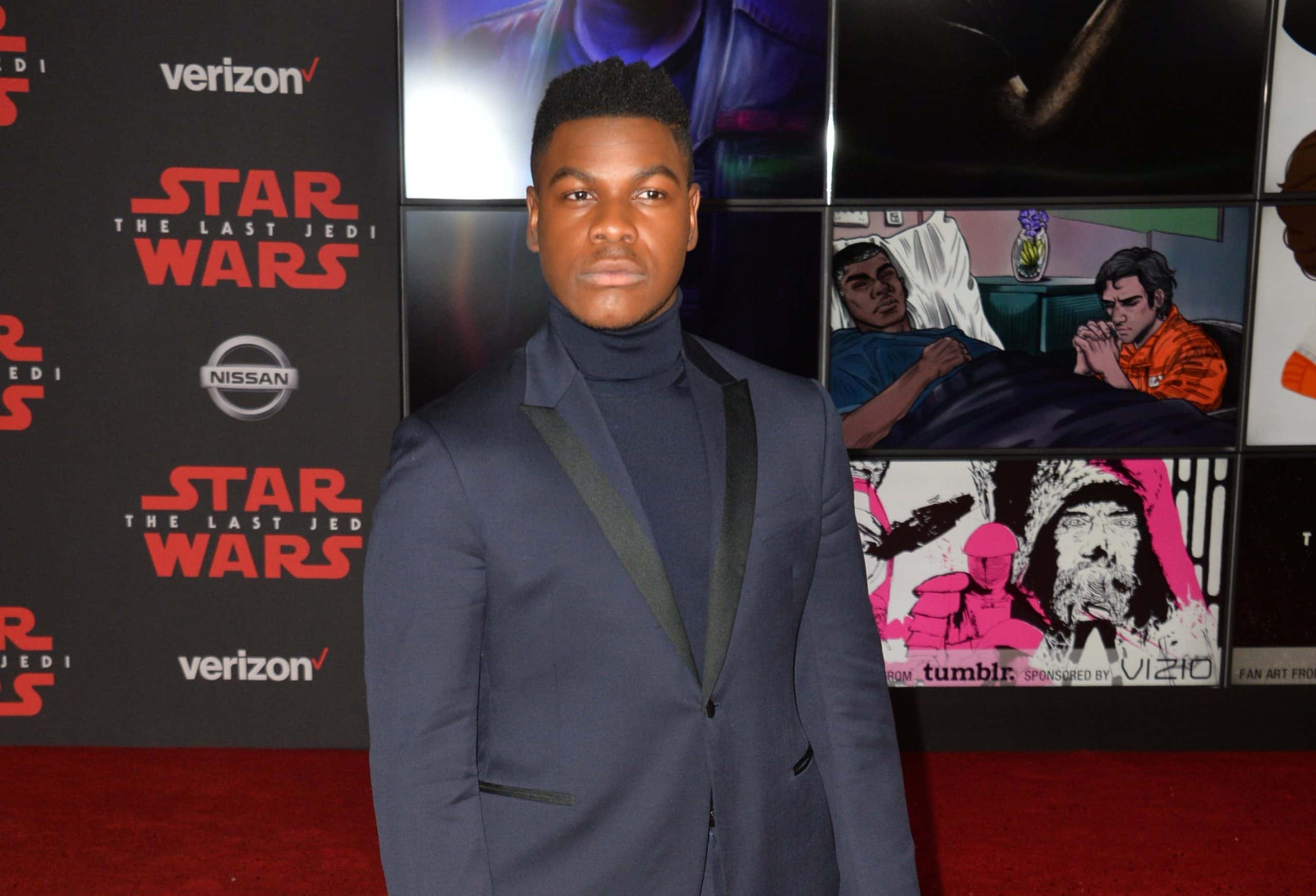 John Boyega at the world premiere for 