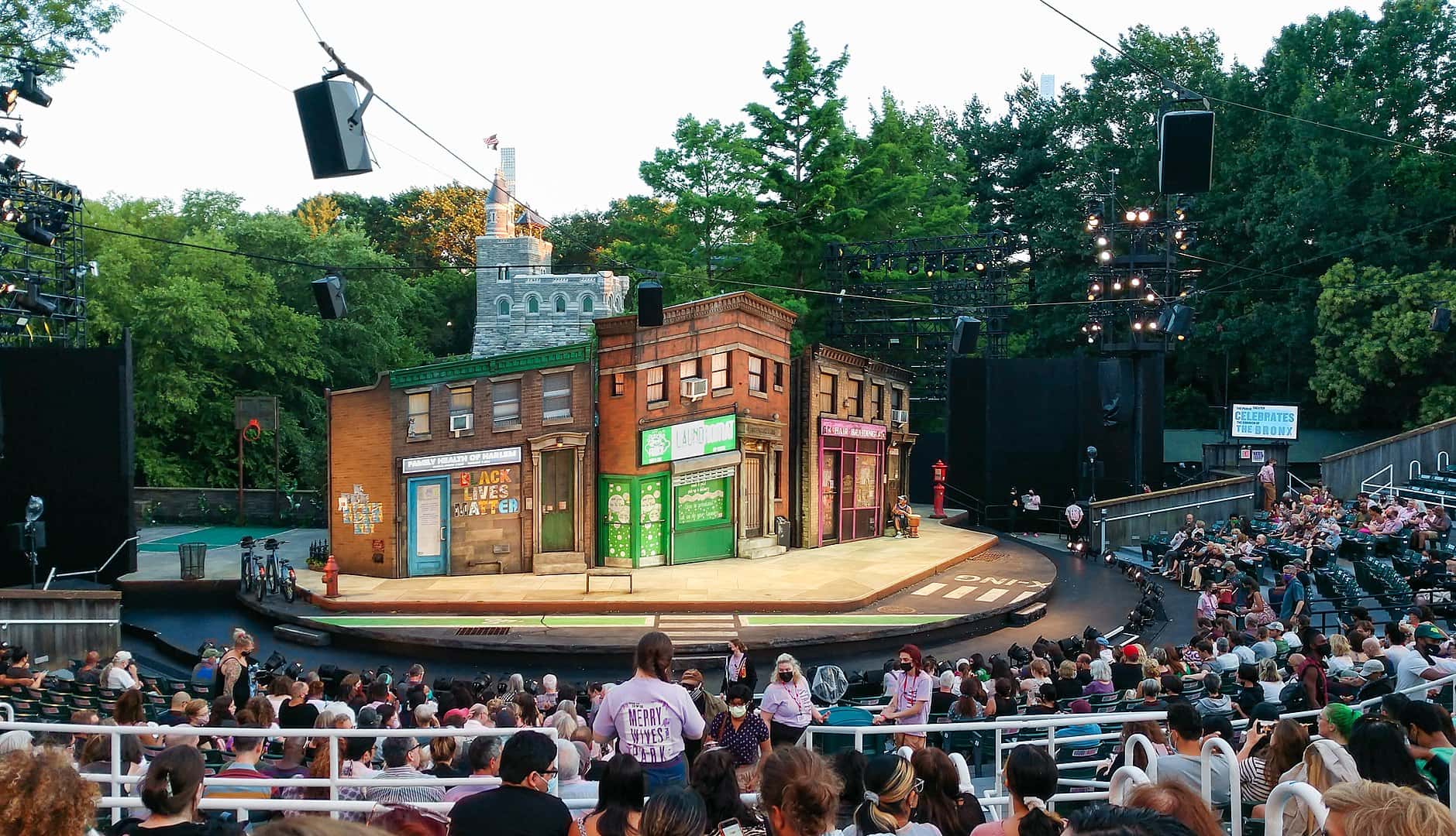 Shakespeare in the Park, Delacorte Theater, in July 2021