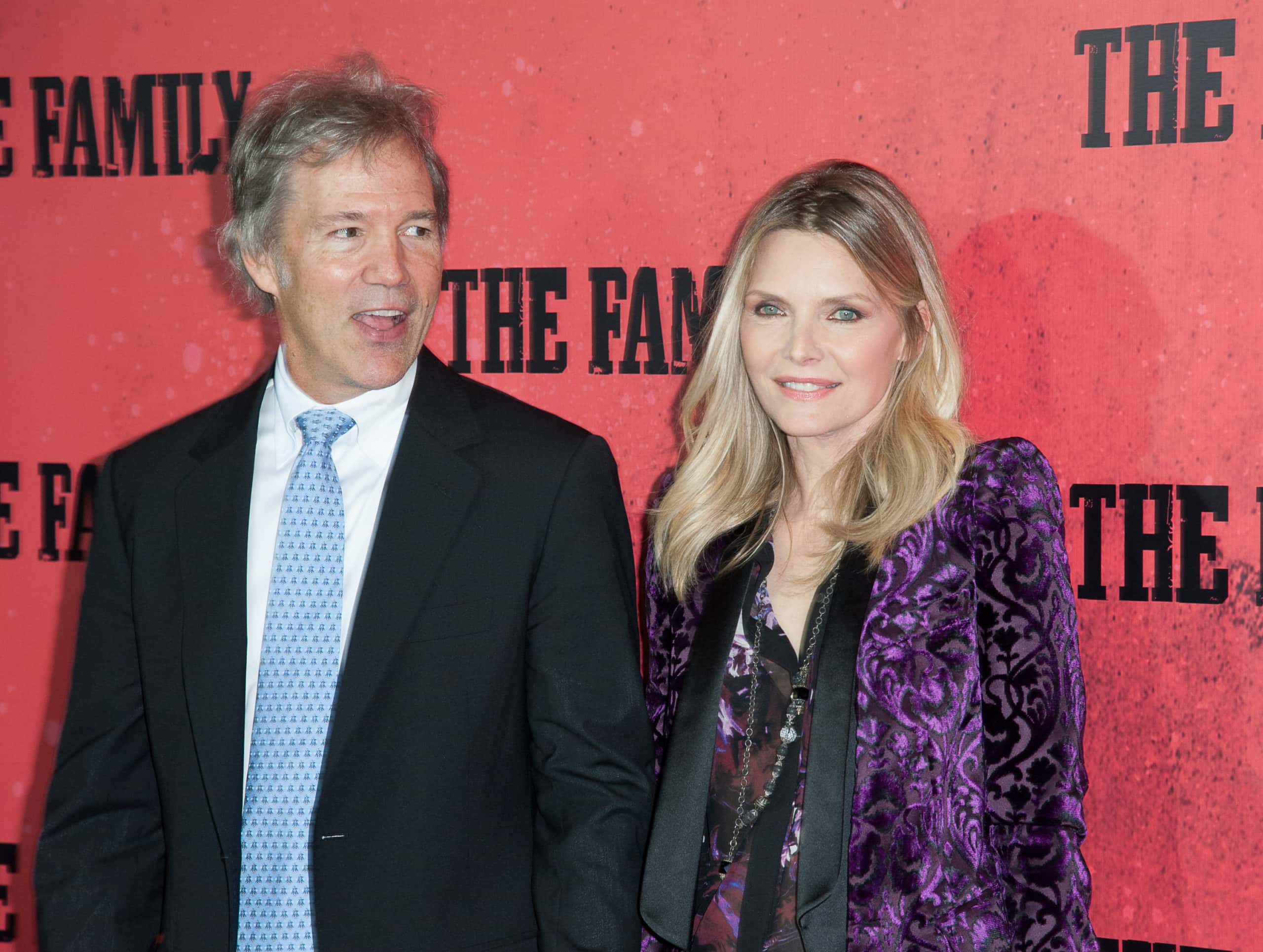 David E. Kelley and Michelle Pfeiffer attend "The Family" World Premiere