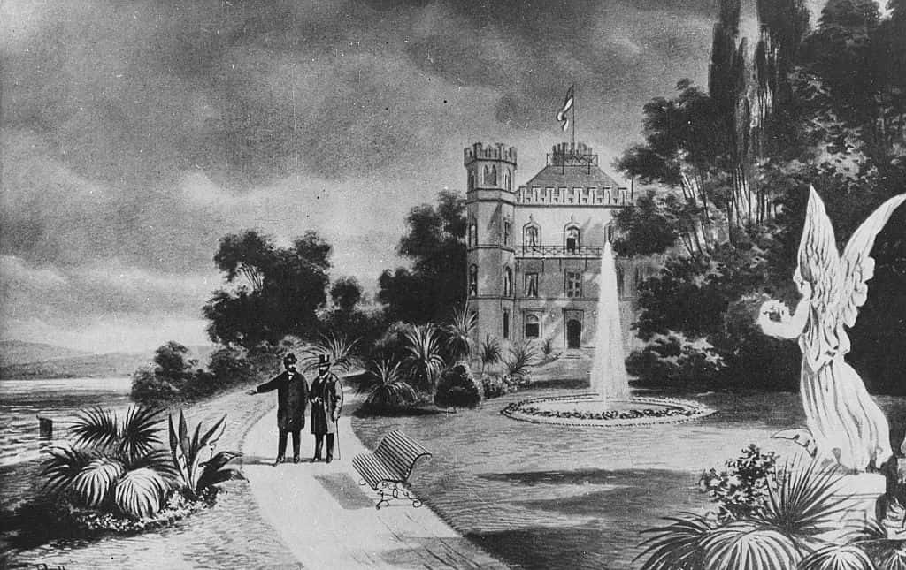 Ludwig II. of Bavaria with neurologist von Gudden