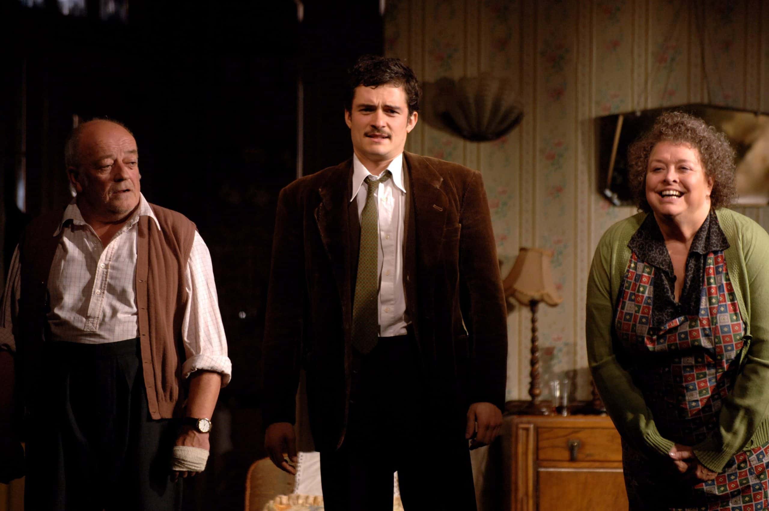  Actors Tim Healy, Orlando Bloom and Lynda Baron perform