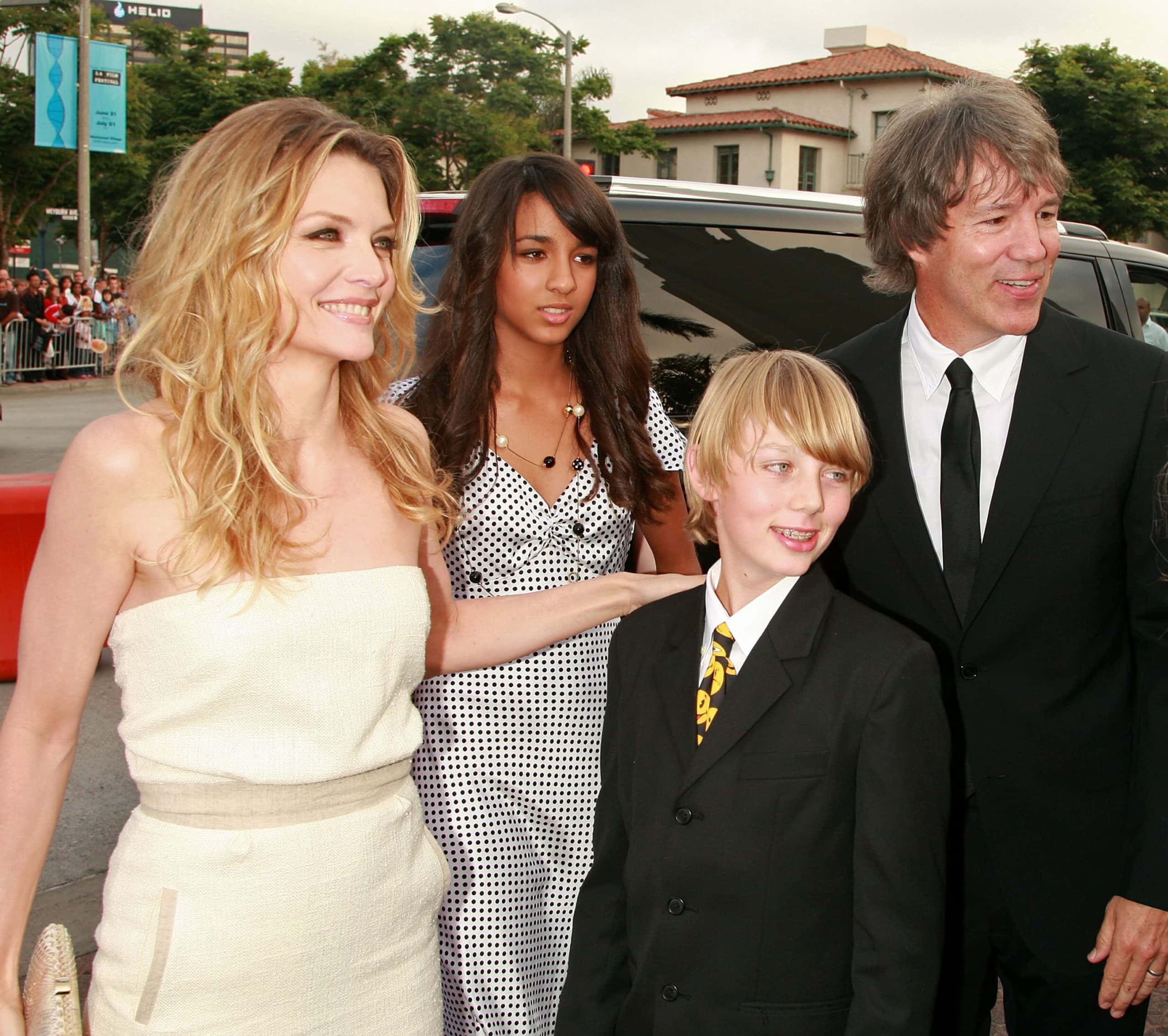 Michelle Pfeiffer and her Family at the Los Angeles premiere of New Line Cinema's "Hairspray"