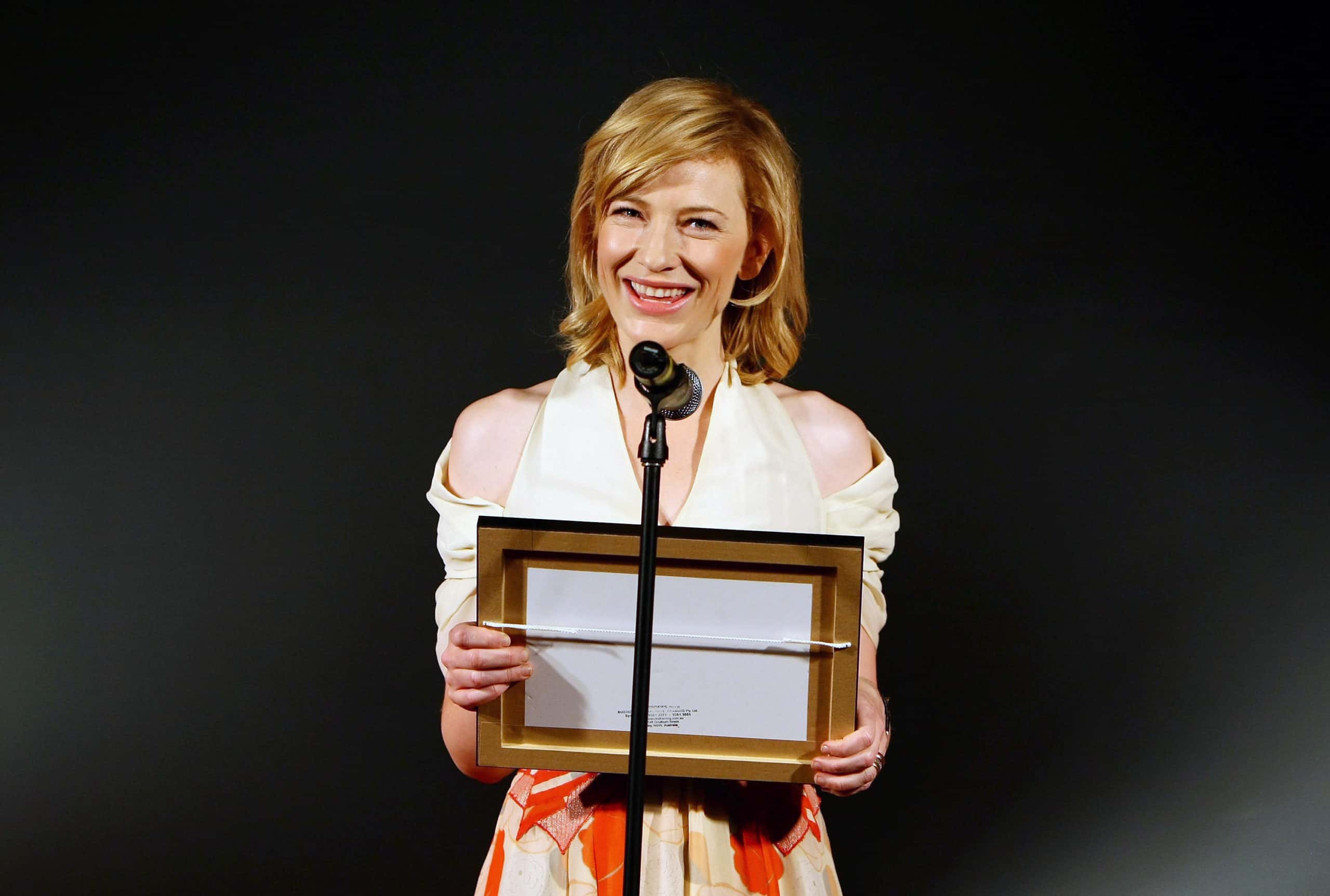 Cate Blanchett receives the award for best mainstage production for The War of The Roses
