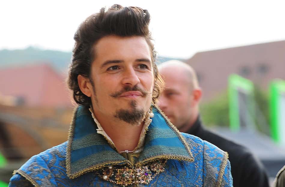 British actor Orlando Bloom on set