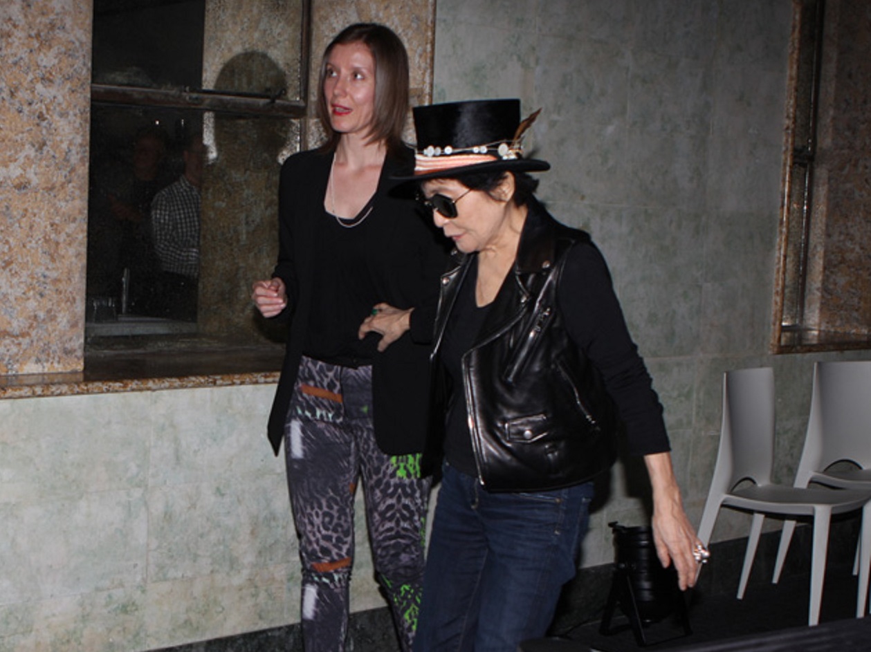 Rachel Kent and Yoko Ono opening the 'War Is Over! (if you want it) Yoko Ono' exhibition