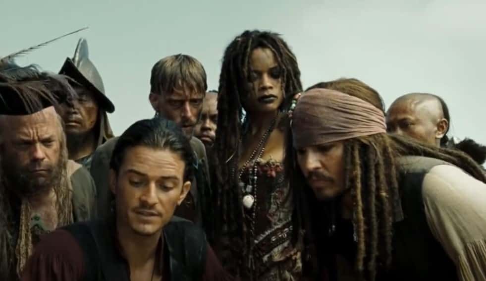 A screenshot of the movie Pirates of the Caribbean: At World's End