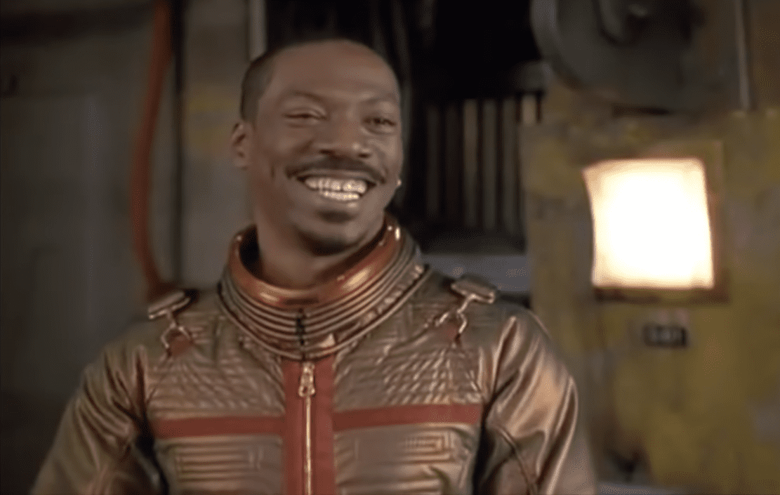 A visually captivating still taken from a pivotal moment in the film The Adventures of Pluto Nash (2002)