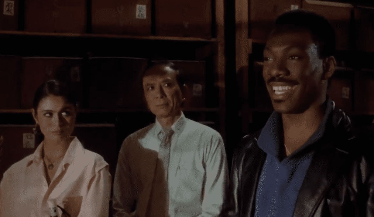 A visually captivating still taken from a pivotal moment in the film The Golden Child (1986)