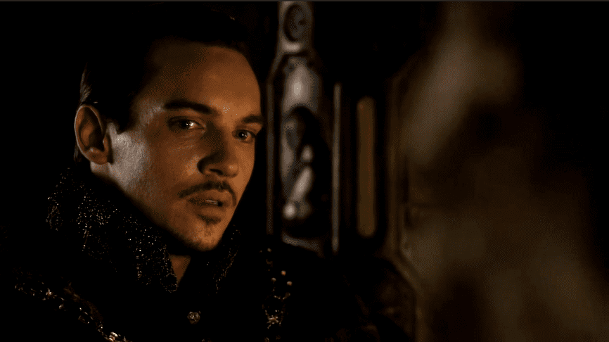 Screenshot of King Henry VIII looking at side - from The Tudors (2007–2010)