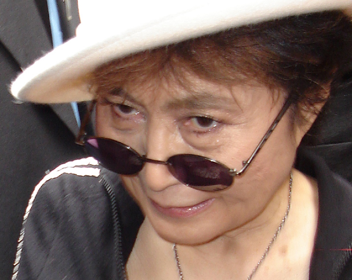 Yoko Ono on the opening day of her art exhibition in São Paulo, Brazil.