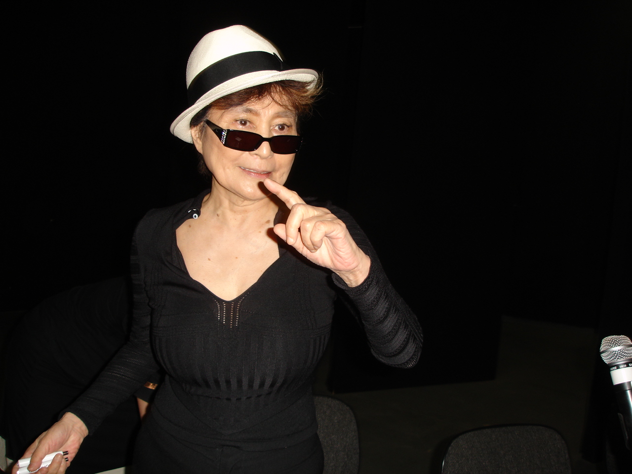 Yoko Ono at the Museum of Contemporary Art of the University of São Paulo, Brazil.