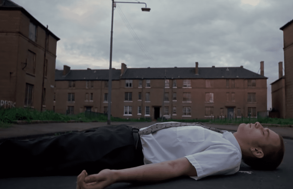 A visually captivating still taken from a pivotal moment in the film Trainspotting (1996)