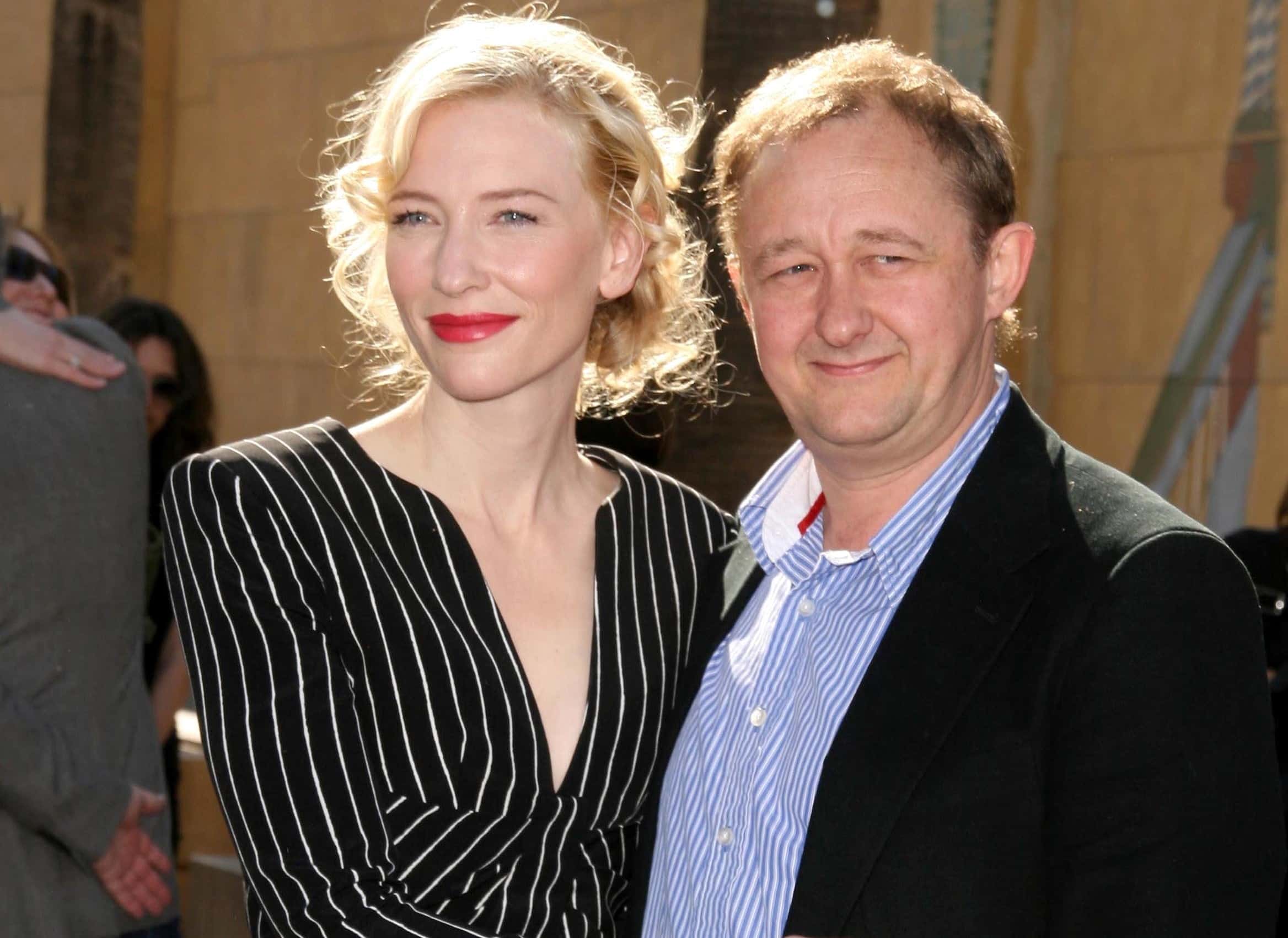 Cate Blanchett and Andrew Upton at the Hollywood Walk of Fame