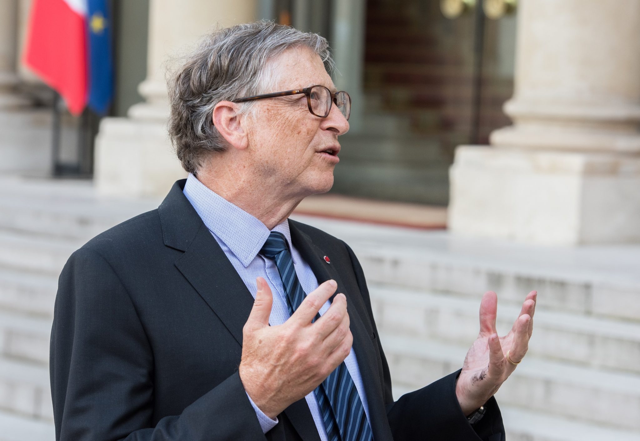 Bill Gates at the Elysee Palace