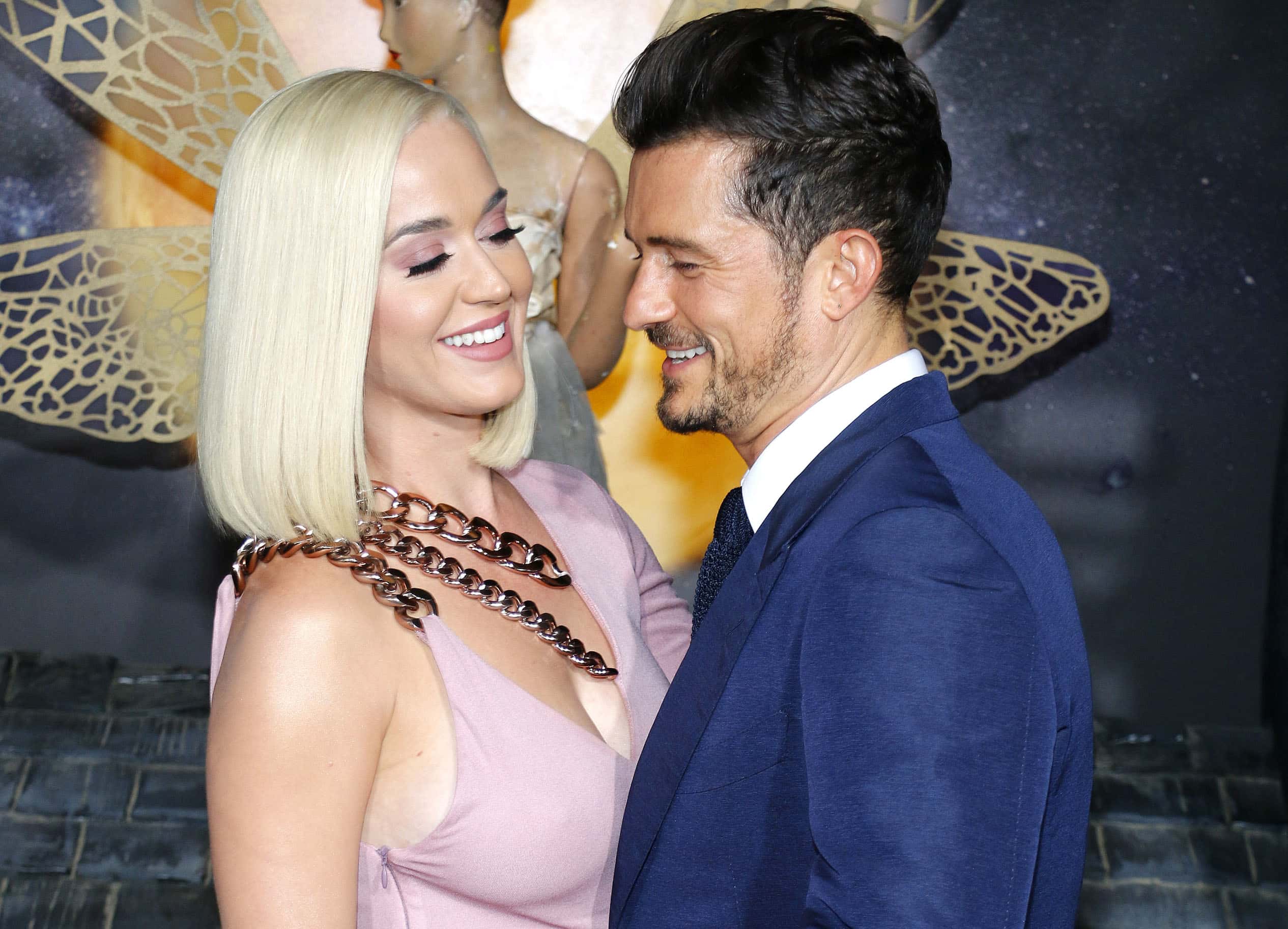 Katy Perry and Orlando Bloom at a premiere