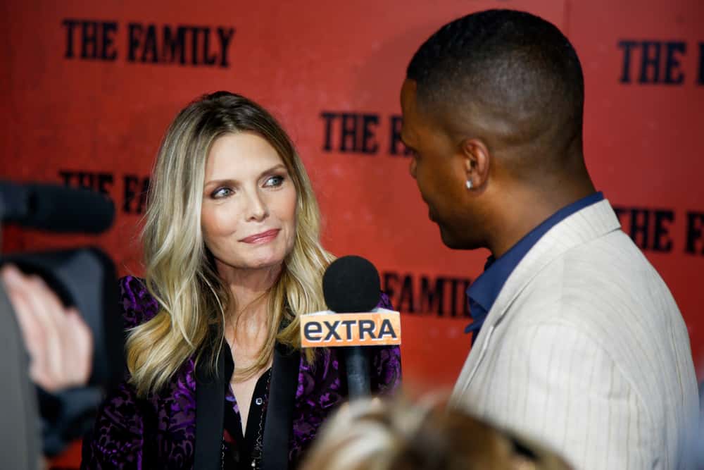 Michelle Pfeiffer speaks with A.J. Calloway at "The Family" world premiere