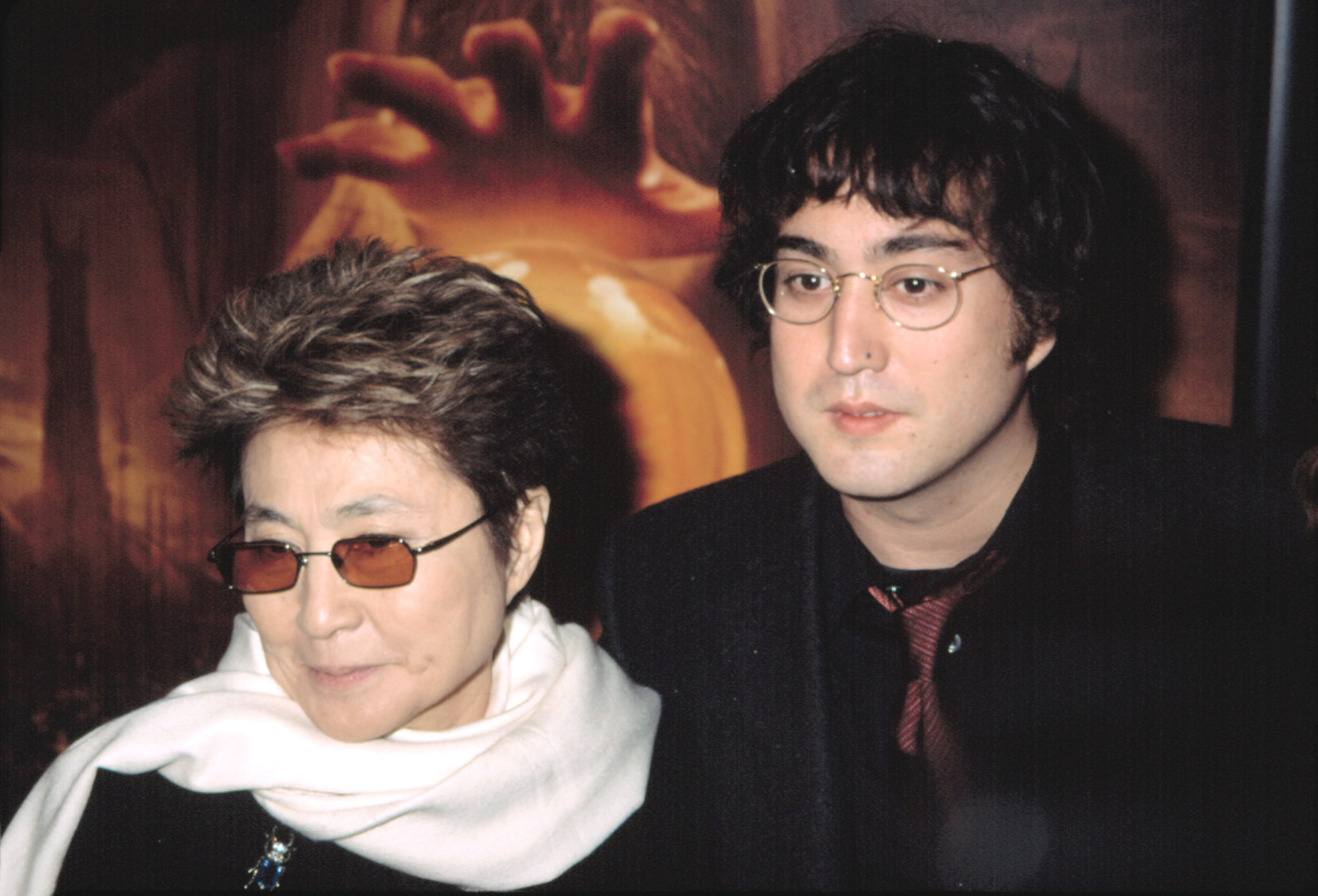 Sean Lennon and Yoko Ono at the premiere of THE LORD OF THE RINGS THE TWO TOWERS