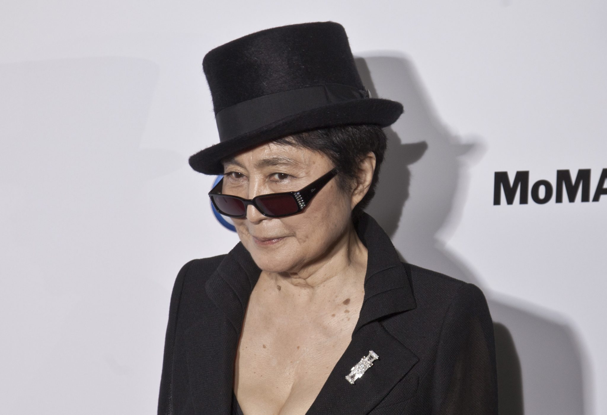 Artist Yoko Ono attends party at MoMA